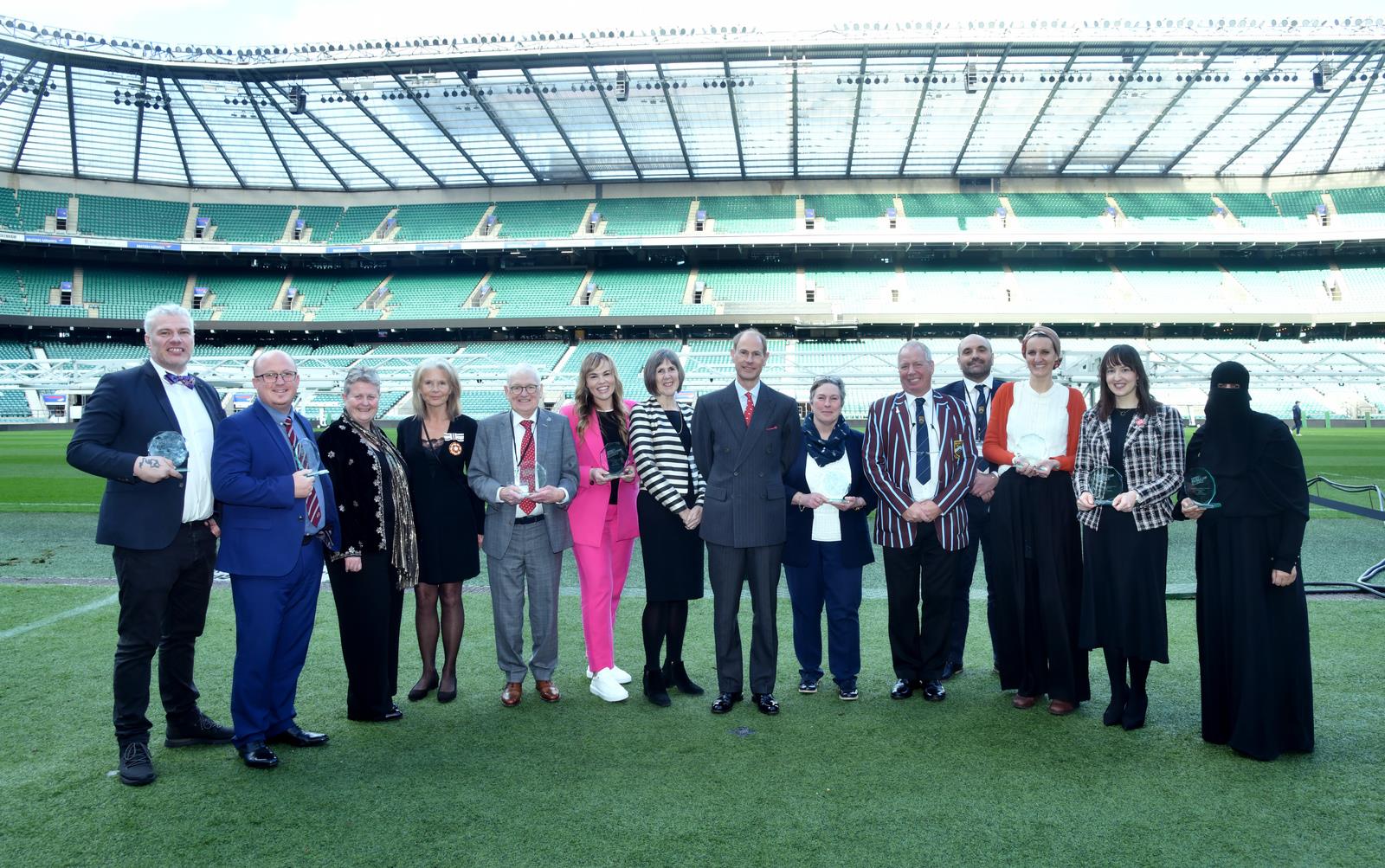 HRH The Duke of Edinburgh with winners at the Community Sport and Recreation Awards ()