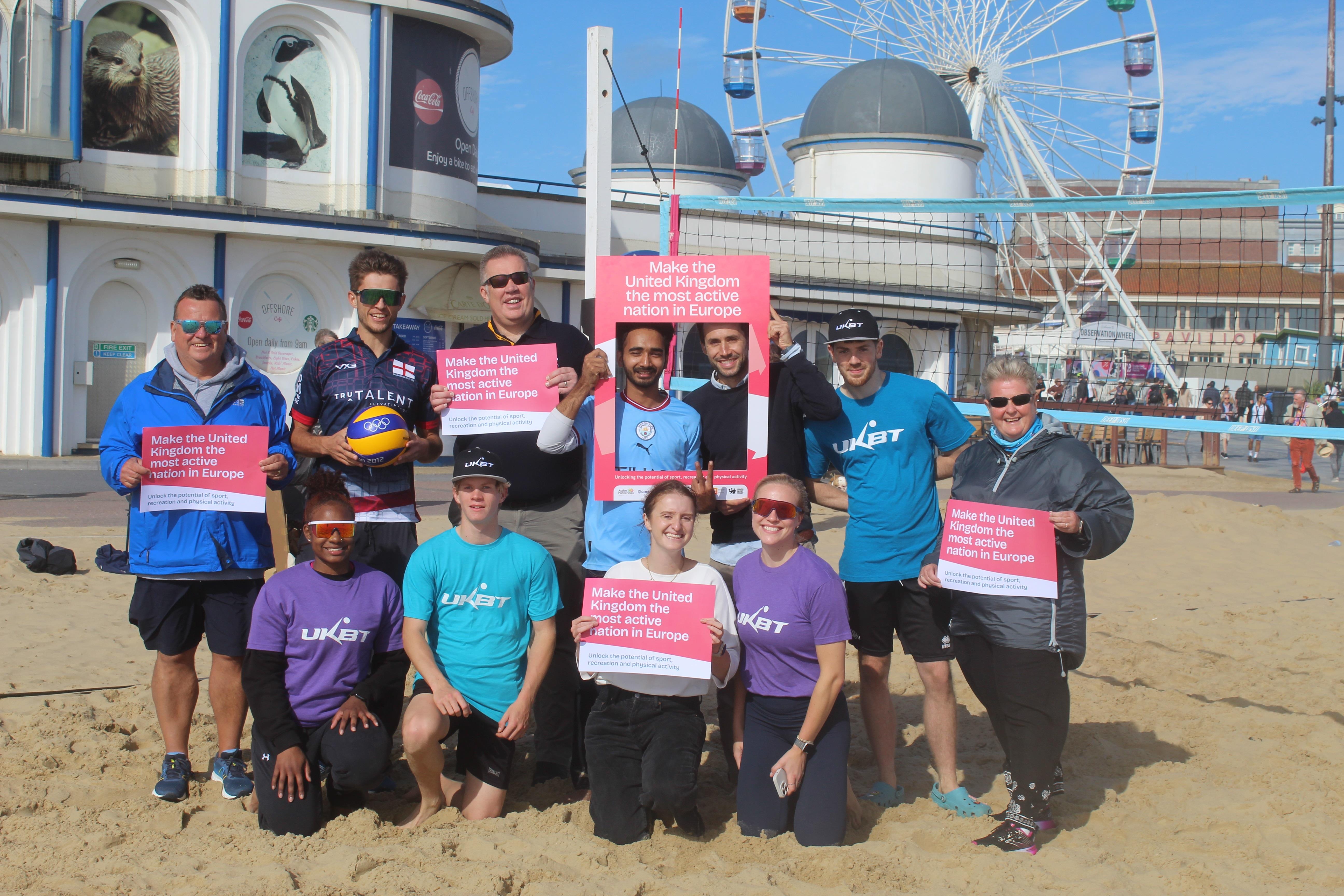 Beach volleyball at Lib Dem Conference ()